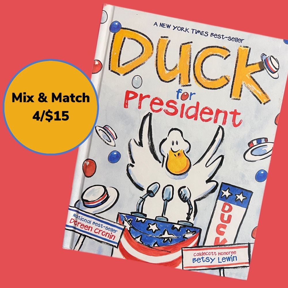 🔵 4/$15 • “Duck for President” Childrens Book